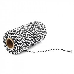 Cotton twine two-tone black...